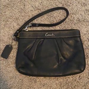 Coach black wristlet